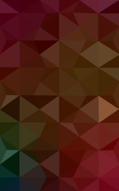 Üçgenler ve degrade origami tarzı oluşur çok renkli koyu kırmızı, yeşil köşeli tasarım deseni.