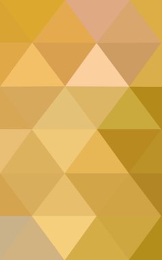 Üçgenler ve degrade origami tarzında oluşan koyu sarı poligonal tasarım deseni.