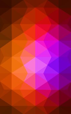 Üçgenler ve degrade origami tarzı oluşur çok renkli koyu pembe, kırmızı, turuncu poligonal tasarım deseni.