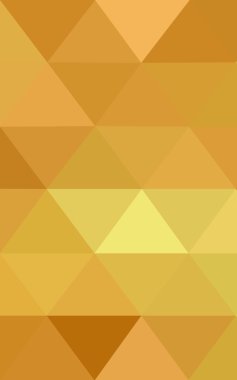 Üçgenler ve degrade origami tarzında oluşan koyu sarı poligonal tasarım deseni.