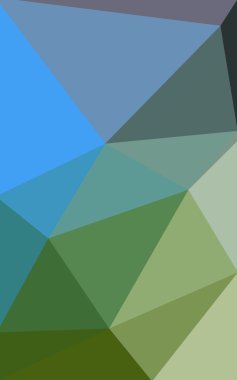 Üçgenler ve degrade origami tarzı oluşur çok renkli yeşil, mavi köşeli tasarım deseni.