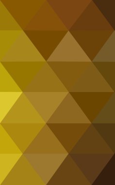 Üçgenler ve degrade origami tarzında oluşan koyu sarı poligonal tasarım deseni.