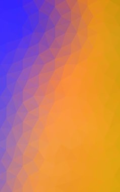 Üçgenler ve degrade origami tarzı oluşur çok renkli mavi, sarı, turuncu poligonal tasarım deseni.