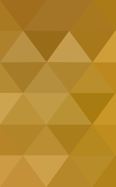 Üçgenler ve degrade origami tarzında oluşan koyu sarı poligonal tasarım deseni.