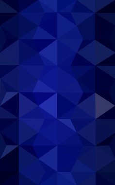 Üçgenler ve degrade origami tarzı oluşur koyu mavi köşeli tasarım deseni.