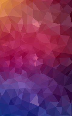 Üçgenler ve degrade origami tarzı oluşur çok renkli koyu mavi, kırmızı kenarlı tasarım deseni.