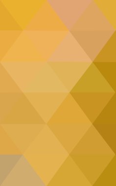 Üçgenler ve degrade origami tarzında oluşan koyu sarı poligonal tasarım deseni.