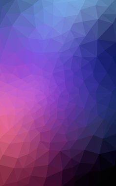 Üçgenler ve degrade origami tarzı oluşur çok renkli koyu mavi, kırmızı kenarlı tasarım deseni.