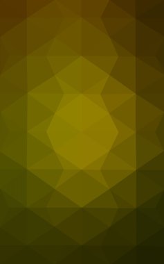 Üçgenler ve degrade origami tarzı oluşur çok renkli koyu yeşil, sarı, turuncu poligonal tasarım deseni.