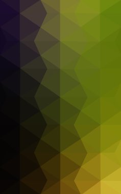 Üçgenler ve degrade origami tarzı oluşur çok renkli koyu yeşil, sarı, turuncu poligonal tasarım deseni.