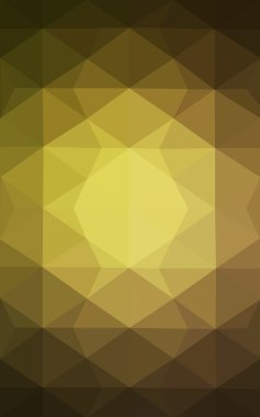 Üçgenler ve degrade origami tarzı oluşur çok renkli koyu yeşil, sarı, turuncu poligonal tasarım deseni.