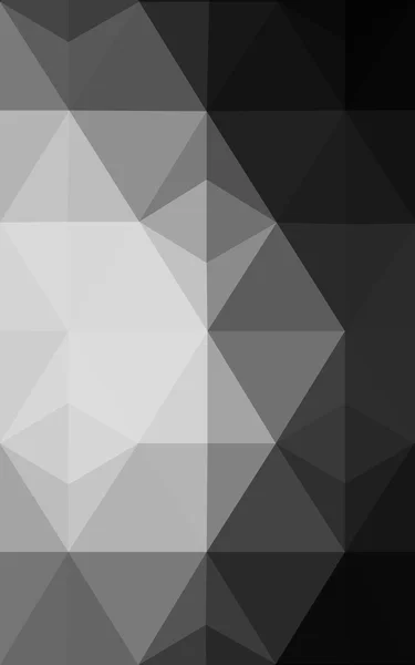 Dark gray polygonal design pattern, which consist of triangles and gradient in origami style. — Stock Photo, Image