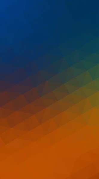 Multicolore bleu foncé, jaune, orange design polygonal illustrati — Photo