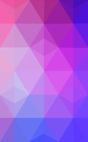 Mehrfarbiges rosafarbenes, blaues polygonales Designmuster, das aus Dreiecken und Farbverlauf im Origami-Stil besteht. — Stockfoto