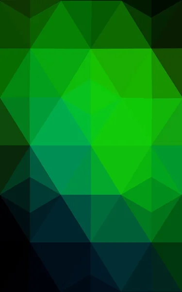 Dark green polygonal design pattern, which consist of triangles and gradient in origami style. — Stock Photo, Image