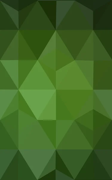 Dunkelgrüne polygonale Muster, die aus Dreiecken und einem Farbverlauf im Origami-Stil bestehen. — Stockfoto
