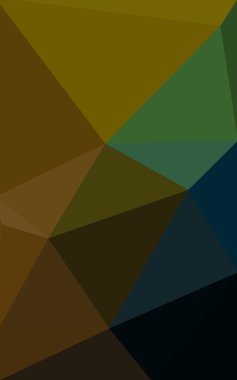 Üçgenler ve degrade origami tarzı oluşur çok renkli koyu yeşil, sarı, turuncu poligonal tasarım deseni.