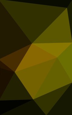 Üçgenler ve degrade origami tarzı oluşur çok renkli koyu yeşil, sarı, turuncu poligonal tasarım deseni.