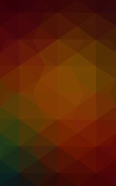 Üçgenler ve degrade origami tarzı oluşur çok renkli koyu kırmızı, yeşil köşeli tasarım deseni.