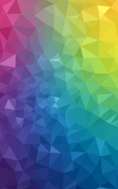 Üçgenler ve degrade origami tarzı oluşur çok renkli köşeli tasarım deseni.