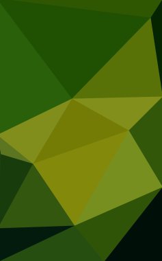 Üçgenler ve degrade origami tarzı oluşur çok renkli koyu yeşil, sarı, turuncu poligonal tasarım deseni.