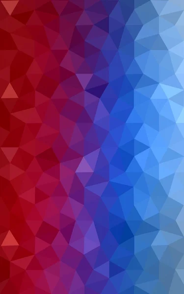 Багатобарвний синій, червоний багатокутний візерунок дизайну, який складається з трикутників і градієнту в стилі орігамі . — стокове фото