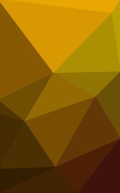 Üçgenler ve degrade origami tarzı oluşur çok renkli koyu yeşil, sarı, turuncu poligonal tasarım deseni.