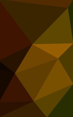 Üçgenler ve degrade origami tarzı oluşur çok renkli koyu yeşil, sarı, turuncu poligonal tasarım deseni.