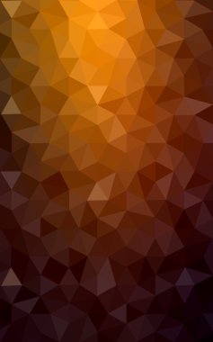 Üçgenler ve degrade origami tarzında oluşan koyu turuncu poligonal tasarım deseni.