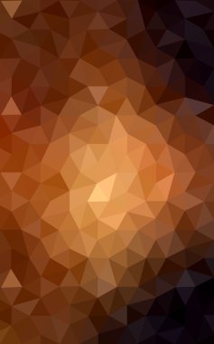 Üçgenler ve degrade origami tarzında oluşan koyu turuncu poligonal tasarım deseni.