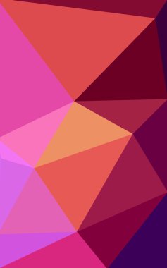 Üçgenler ve degrade origami tarzı oluşur çok renkli pembe, sarı poligonal tasarım deseni.