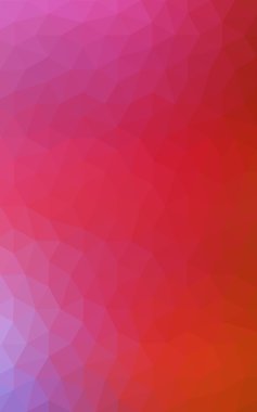 Üçgenler ve degrade origami tarzı oluşur çok renkli mavi, kırmızı kenarlı tasarım deseni.