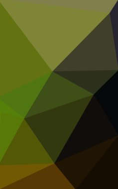 Üçgenler ve degrade origami tarzı oluşur çok renkli koyu yeşil, sarı, turuncu poligonal tasarım deseni.