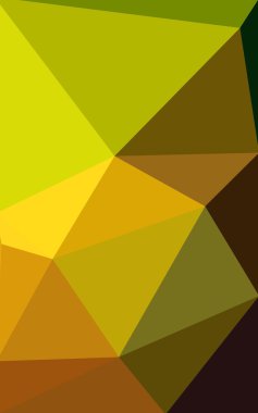 Üçgenler ve degrade origami tarzı oluşur çok renkli koyu yeşil, sarı, turuncu poligonal tasarım deseni.
