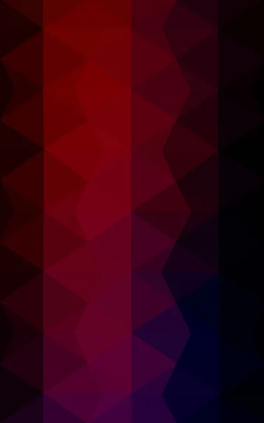 Motif polygonal multicolore rose foncé, rouge, orange, composé de triangles et de dégradés de style origami . — Photo