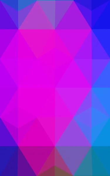 Mehrfarbiges dunkelrosa, blaues polygonales Designmuster, das aus Dreiecken und Farbverlauf im Origami-Stil besteht. — Stockfoto