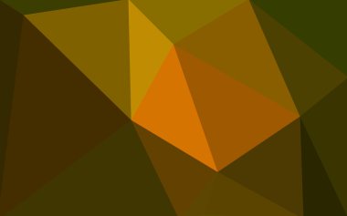 Üçgenler ve degrade origami tarzı oluşur çok renkli koyu yeşil, sarı, turuncu poligonal tasarım deseni.