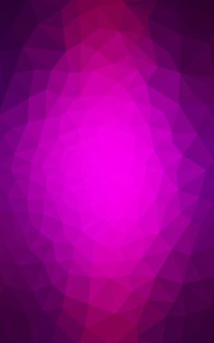 Üçgenler ve degrade origami tarzında oluşan koyu mor kenarlı tasarım deseni.