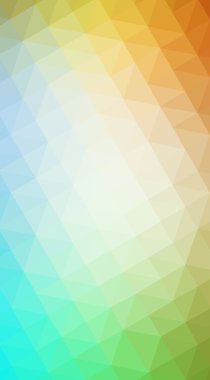 Çok renkli mavi, sarı, turuncu poligonal tasarlamak, w