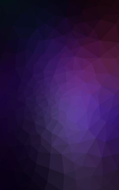 Üçgenler ve degrade origami tarzında oluşan koyu mor kenarlı tasarım deseni.