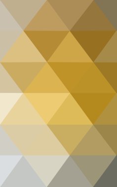 Üçgenler ve degrade origami tarzında oluşan koyu sarı poligonal tasarım deseni.