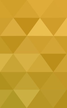 Üçgenler ve degrade origami tarzında oluşan koyu sarı poligonal tasarım deseni.