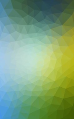 Üçgenler ve degrade origami tarzı oluşur çok renkli yeşil, mavi köşeli tasarım deseni.