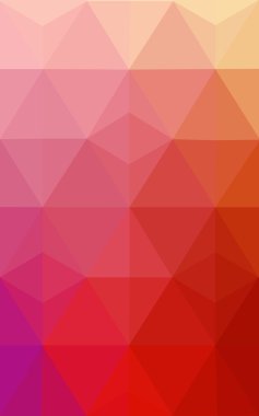 Üçgenler ve degrade origami tarzı oluşur çok renkli kırmızı, sarı, turuncu poligonal tasarım deseni.