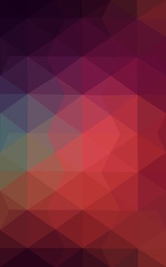 Üçgenler ve degrade origami tarzı oluşur çok renkli koyu kırmızı, yeşil köşeli tasarım deseni.