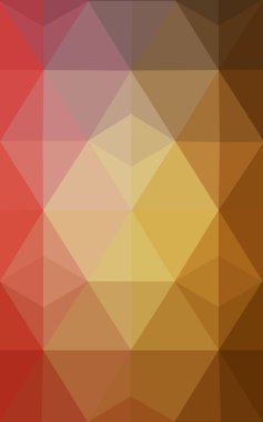 Üçgenler ve degrade origami tarzı oluşur çok renkli kırmızı, sarı, turuncu poligonal tasarım deseni.