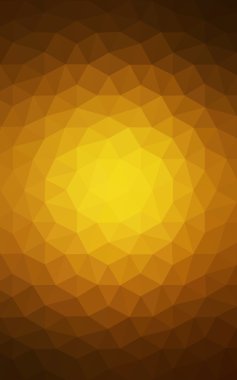 Üçgenler ve degrade origami tarzında oluşan koyu turuncu poligonal tasarım deseni.