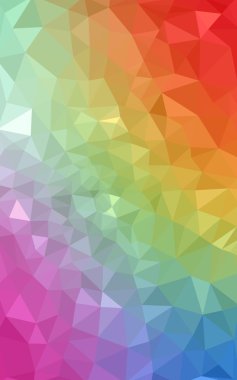 Üçgenler ve degrade origami tarzı oluşur çok renkli köşeli tasarım deseni.