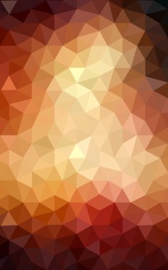 Üçgenler ve degrade origami tarzında oluşan koyu turuncu poligonal tasarım deseni.