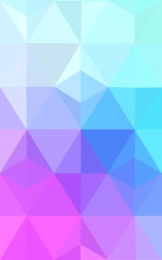 Üçgenler ve degrade origami tarzı oluşur çok renkli pembe, mavi köşeli tasarım deseni.